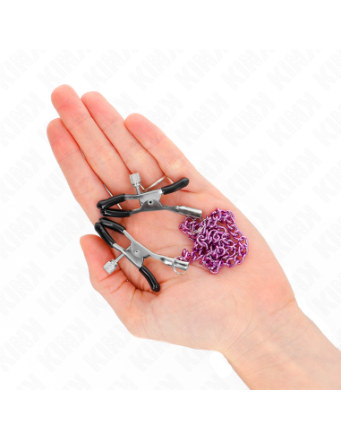 KINK PINZAS PARA PEZONES CON CADENA VIOLETA 30 CM