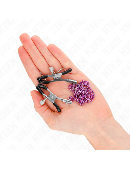 KINK PINZAS PARA PEZONES CON CADENA VIOLETA 30 CM