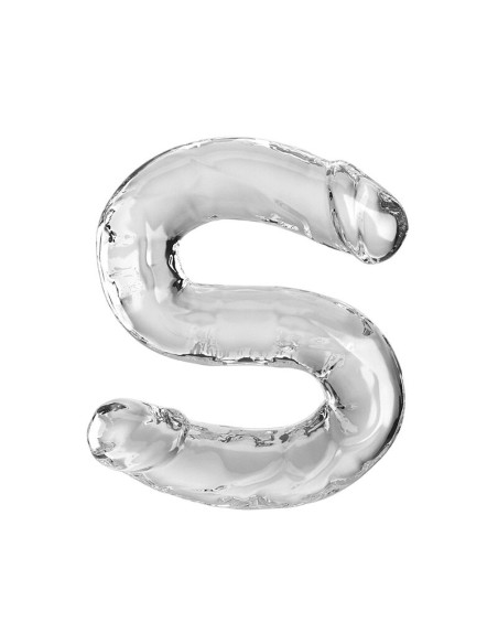 KING COCK DOUBLE TROUBLE DILDO DOBLE 46 CM TRANSPARENTE