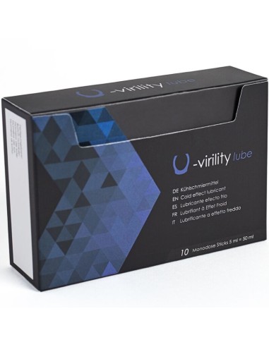 500 COSMETICS U VIRILITY LUBE LUBRICANTE EFECTO FRIO 10 X 5 ML