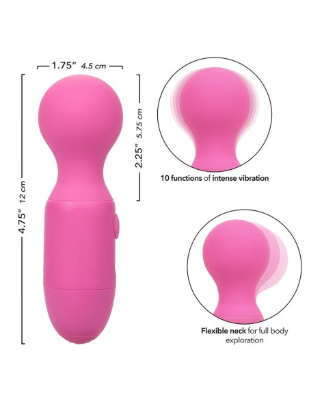 CALEXOTICS FIRST TIME MASAJEADOR RECARGABLE 10 VIBRACIONES ROSA