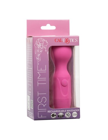 CALEXOTICS FIRST TIME MASAJEADOR RECARGABLE 10 VIBRACIONES ROSA