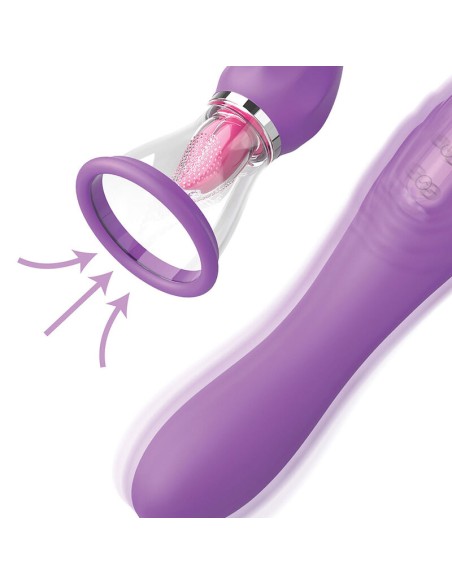 FANTASY FOR HER ULTIMATE PLEASURE MAX MANGUERA DE SUCCIAN CON LENGUA ESTIMULADORA MORADO
