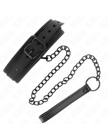 KINK COLLAR CON CORREA 78 CM BONDAGE DE NEOPRENO MODELO 1 AJUSTABLE 375 X 495 CM