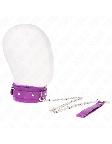 KINK COLLAR CON CORREA 65 CM CON RESTRICCIONES MORADO AJUSTABLE 36 42 CM X 55 CM