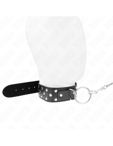 KINK COLLAR CON CORREA 65 CM REMACHE ANILLA NEGRO AJUSTABLE 36 50 CM X 38 CM