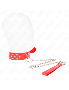 KINK COLLAR CON CORREA 65 CM REMACHE ANILLA ROJO AJUSTABLE 36 50 CM X 38 CM 2