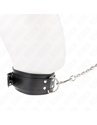 KINK COLLAR CON CORREA 65 CM HEBILLAS PLATEADAS AJUSTABLE 33 46 CM X 55 CM