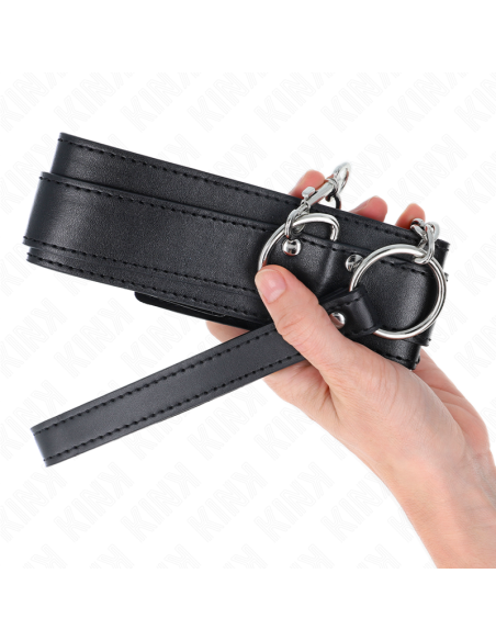 KINK COLLAR CON CORREA 65 CM HEBILLAS PLATEADAS AJUSTABLE 33 46 CM X 55 CM