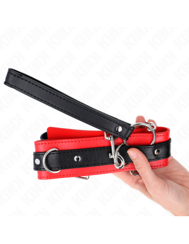 KINK COLLAR CON CORREA 65 CM MODELO BASICO MODELO 3 ROJO 53 X 5 CM