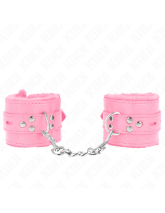 KINK MUAEQUERAS FORRADAS CON AGUJEROS CUADRADOS ROSA Y CORREA ROSA AJUSTABLE 17 29 CM X 6 CM