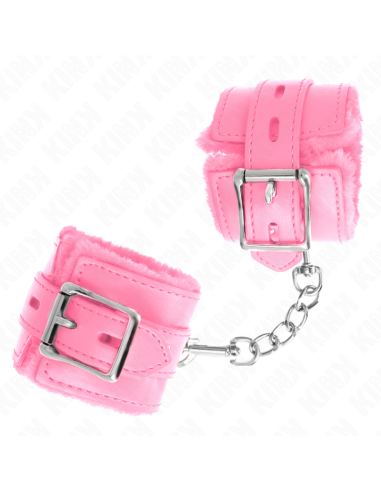 KINK MUAEQUERAS FORRADAS CON AGUJEROS CUADRADOS ROSA Y CORREA ROSA AJUSTABLE 17 29 CM X 6 CM