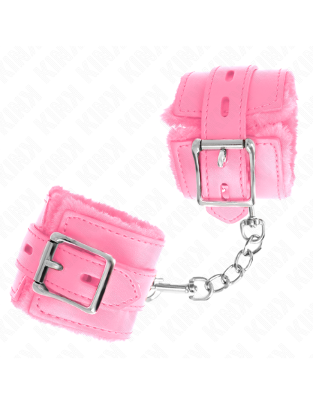 KINK MUAEQUERAS FORRADAS CON AGUJEROS CUADRADOS ROSA Y CORREA ROSA AJUSTABLE 17 29 CM X 6 CM