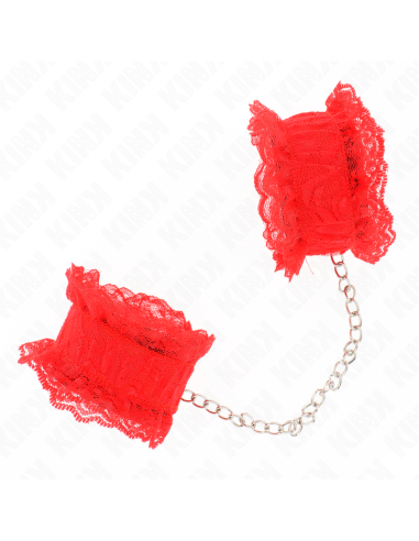 KINK MUAEQUERAS ELASTICAS DE ENCAJE ROJO