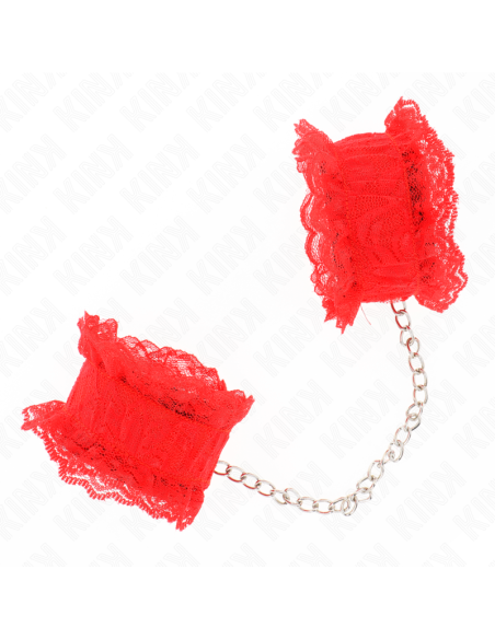 KINK MUAEQUERAS ELASTICAS DE ENCAJE ROJO