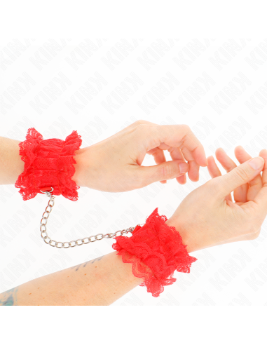 KINK MUAEQUERAS ELASTICAS DE ENCAJE ROJO