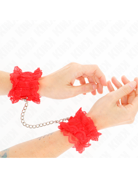 KINK MUAEQUERAS ELASTICAS DE ENCAJE ROJO
