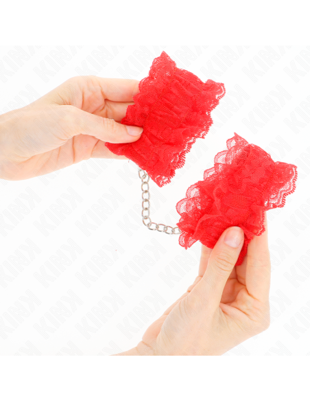 KINK MUAEQUERAS ELASTICAS DE ENCAJE ROJO