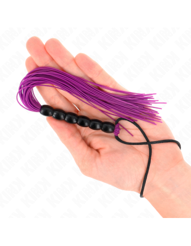KINK MINI LATIGO DE SILICONA CON AGARRE 6 BOLAS MORADO 26 CM