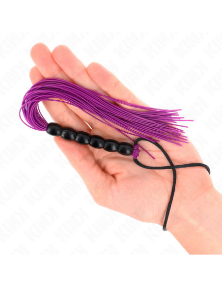 KINK MINI LATIGO DE SILICONA CON AGARRE 6 BOLAS MORADO 26 CM KINK MINI LATIGO DE SILICONA CON AGARRE 6 BOLAS MORADO 26 CM