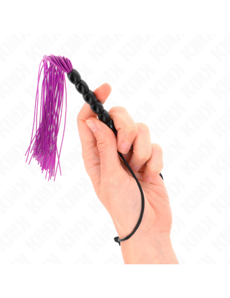 KINK MINI LATIGO DE SILICONA CON AGARRE 6 BOLAS MORADO 26 CM KINK MINI LATIGO DE SILICONA CON AGARRE 6 BOLAS MORADO 26 CM
