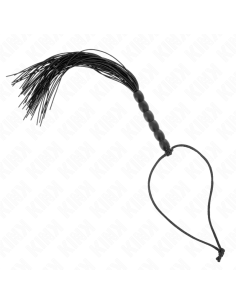 KINK MINI LATIGO DE SILICONA CON AGARRE 6 BOLAS NEGRO 26 CM