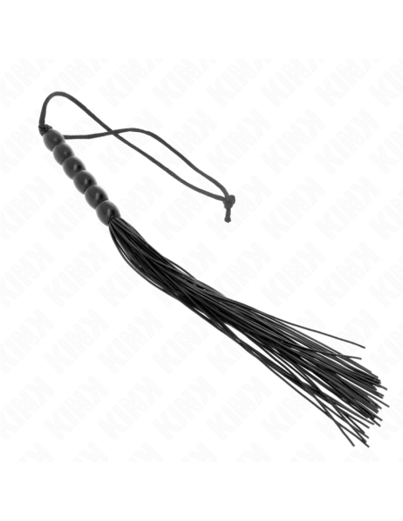 KINK MINI LATIGO DE SILICONA CON AGARRE 6 BOLAS NEGRO 26 CM