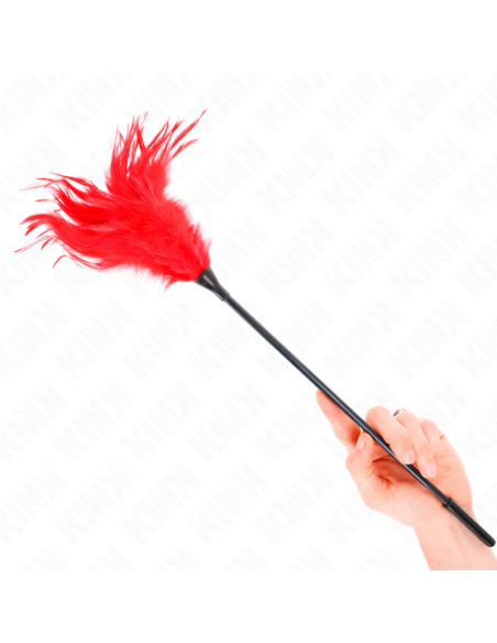 KINK PLUMAS MALTIPLES PARA COSQUILLAS ROJO 45 CM