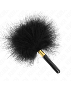 KINK PLUMAS PARA COSQUILLAS METAL DORADO NEGRA 18 CM