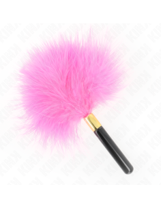 KINK PLUMAS PARA COSQUILLAS METAL DORADO FUCSIA 18 CM