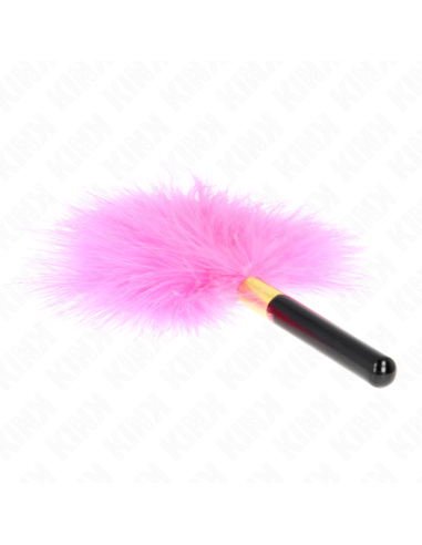 KINK PLUMAS PARA COSQUILLAS METAL DORADO FUCSIA 18 CM