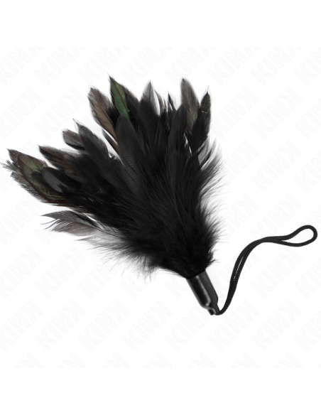 KINK PLUMAS PARA COSQUILLAS CON MANGO DE CUERDA BASE DE PLASTICO 15 CM