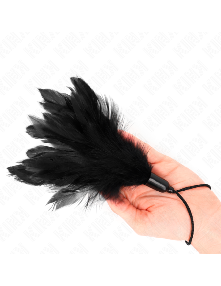 KINK PLUMAS PARA COSQUILLAS CON MANGO DE CUERDA BASE DE PLASTICO 15 CM