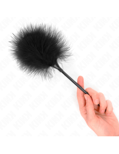 KINK PLUMAS PARA COSQUILLAS NEGRO USADO PARA EL KIT BONDAGE 27 CM