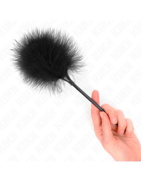 KINK PLUMAS PARA COSQUILLAS NEGRO USADO PARA EL KIT BONDAGE 27 CM