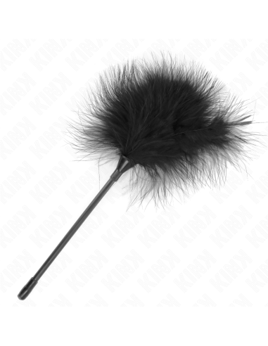 KINK PLUMAS PARA COSQUILLAS NEGRO USADO PARA EL KIT BONDAGE 27 CM