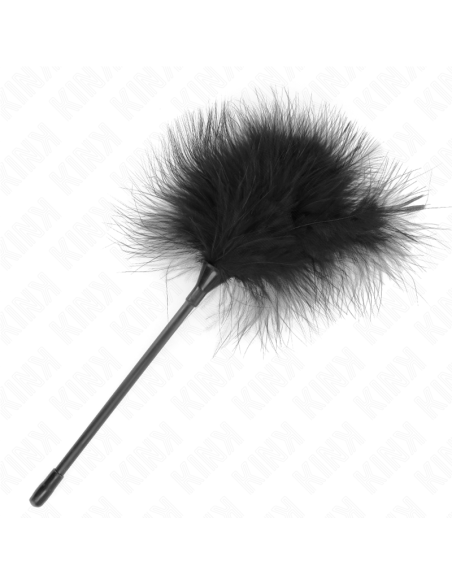 KINK PLUMAS PARA COSQUILLAS NEGRO USADO PARA EL KIT BONDAGE 27 CM