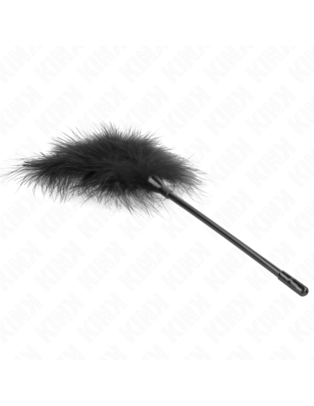 KINK PLUMAS PARA COSQUILLAS NEGRO USADO PARA EL KIT BONDAGE 27 CM
