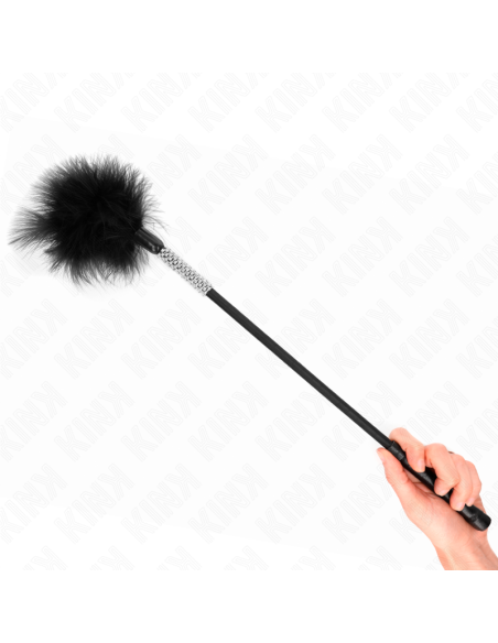KINK PLUMAS PARA COSQUILLAS CON MANGO DE DIAMANTES DE IMITACIAN 50 CM