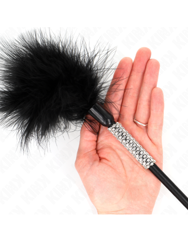 KINK PLUMAS PARA COSQUILLAS CON MANGO DE DIAMANTES DE IMITACIAN 50 CM