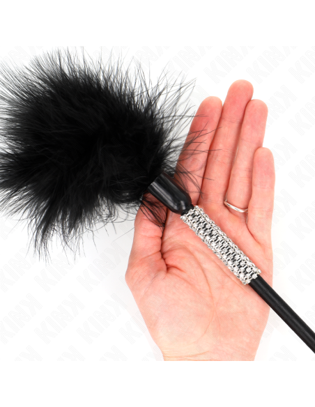 KINK PLUMAS PARA COSQUILLAS CON MANGO DE DIAMANTES DE IMITACIAN 50 CM