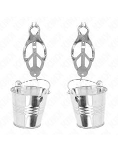 KINK PINZAS PARA PEZONES ESTILO JAPONAS CON CUBOS PLATEADO