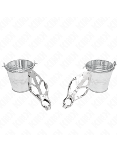 KINK PINZAS PARA PEZONES ESTILO JAPONAS CON CUBOS PLATEADO 2