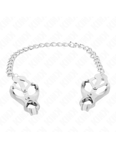 KINK PINZAS PARA PEZONES ESTILO JAPONAS CON CADENA PLATEADO 30 CM