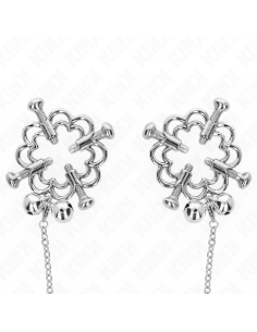 KINK PINZAS PARA PEZONES FLOR METALICA CON CADENA 2