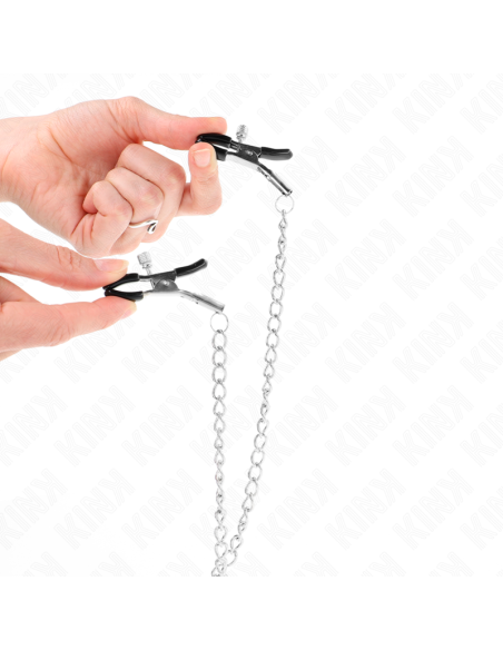 KINK PINZAS PARA PEZONES Y CLATORIS CON CADENA 30 CM MODELO 2