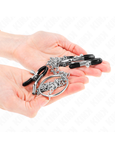 KINK PINZAS PARA PEZONES Y CLATORIS CON CADENA 30 CM MODELO 2