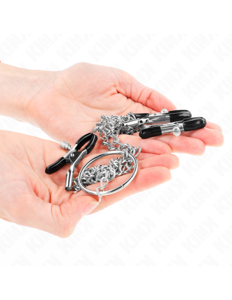 KINK PINZAS PARA PEZONES Y CLATORIS CON CADENA 30 CM MODELO 2
