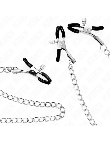 KINK PINZAS PARA PEZONES Y CLATORIS CON CADENA 30 CM MODELO 2