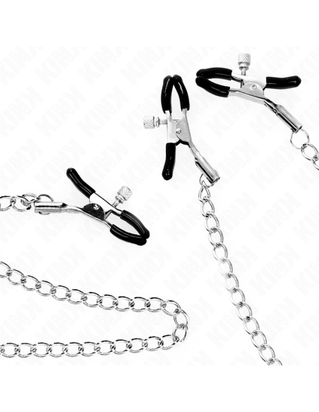 KINK PINZAS PARA PEZONES Y CLATORIS CON CADENA 30 CM MODELO 2